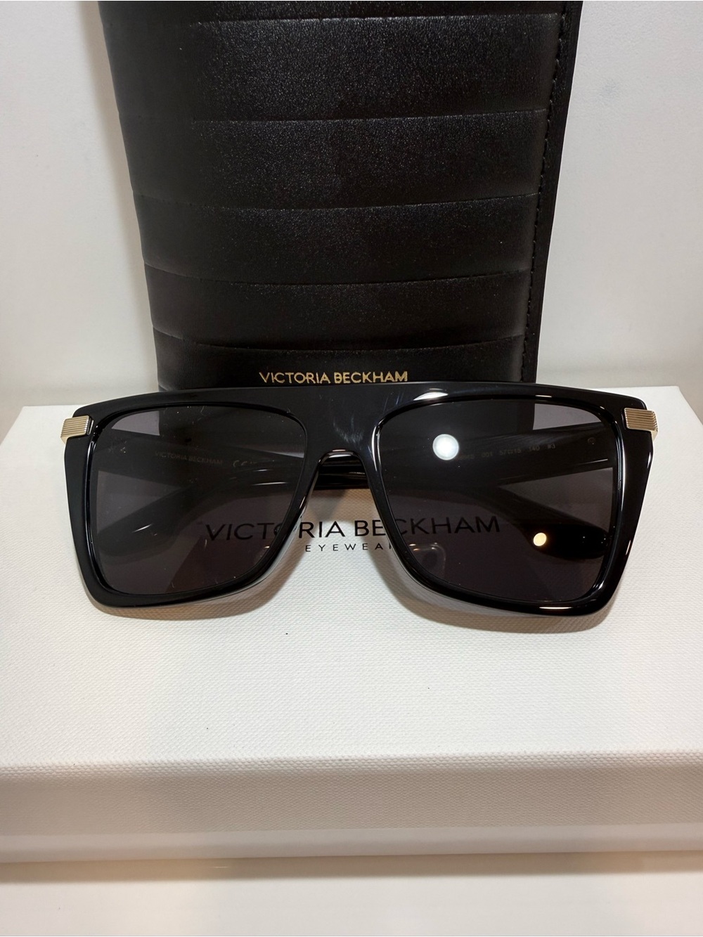 Victoria Beckham Black Acetate Sunglasses